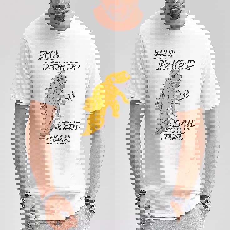 面白いヒョウモントカゲモドキ 発言するトカゲ 爬虫類 Tシャツ 面白い贈り物