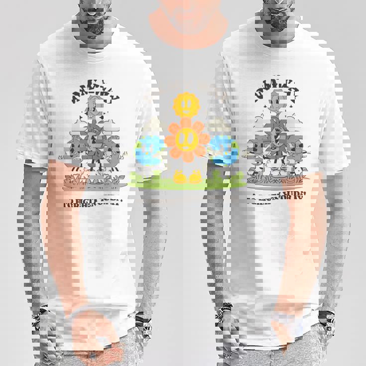 面白いポジティブスマイルサンガーデンハッピーガーデナー植物が育つ 長袖tシャツ Tシャツ 面白い贈り物