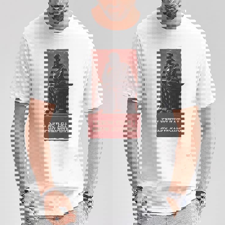 面白い哲学ギフト 哲学者のためのギリシャ語の引用 長袖tシャツ Tシャツ 面白い贈り物