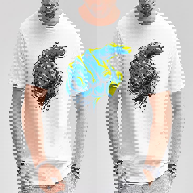 面白い手のデザイン Tシャツ 面白い贈り物