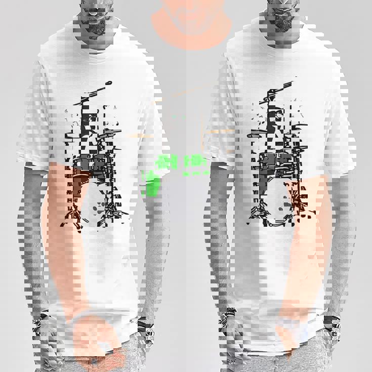 面白い猫 ドラム 猫 ドラマー 面白い ドラム 猫 Tシャツ 面白い贈り物