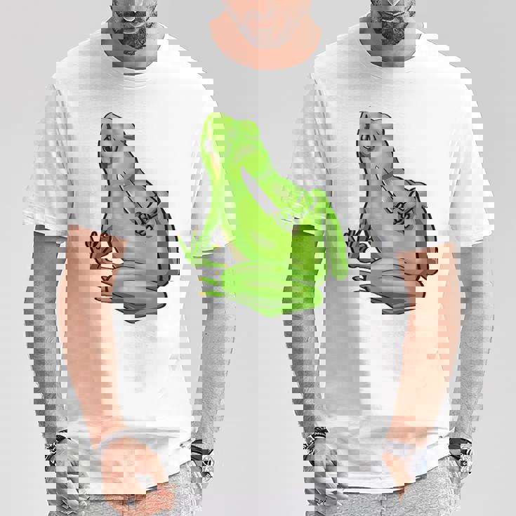 面白い邪悪なカエル サカラスティック 怒っているカエル かわいい 不機嫌な狂気 Tシャツ 面白い贈り物