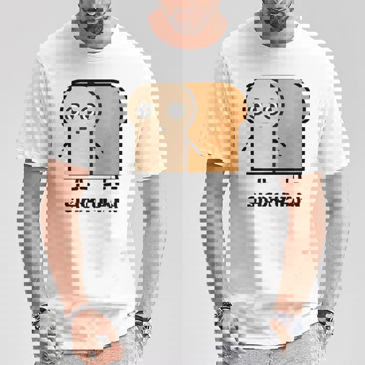 食パン 顔 イラスト かわいい おもしろ 面白い 簡単 シンプル ゆるい 食パン好き Tシャツ 面白い贈り物