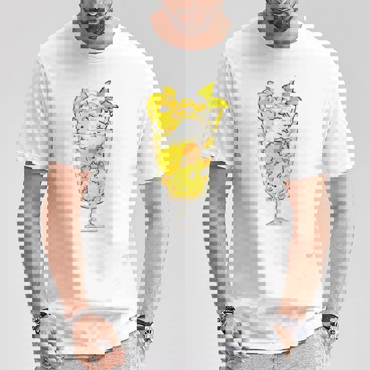 鳥パフェイエロー オカメインコ ラブバード バギー Tシャツ 面白い贈り物