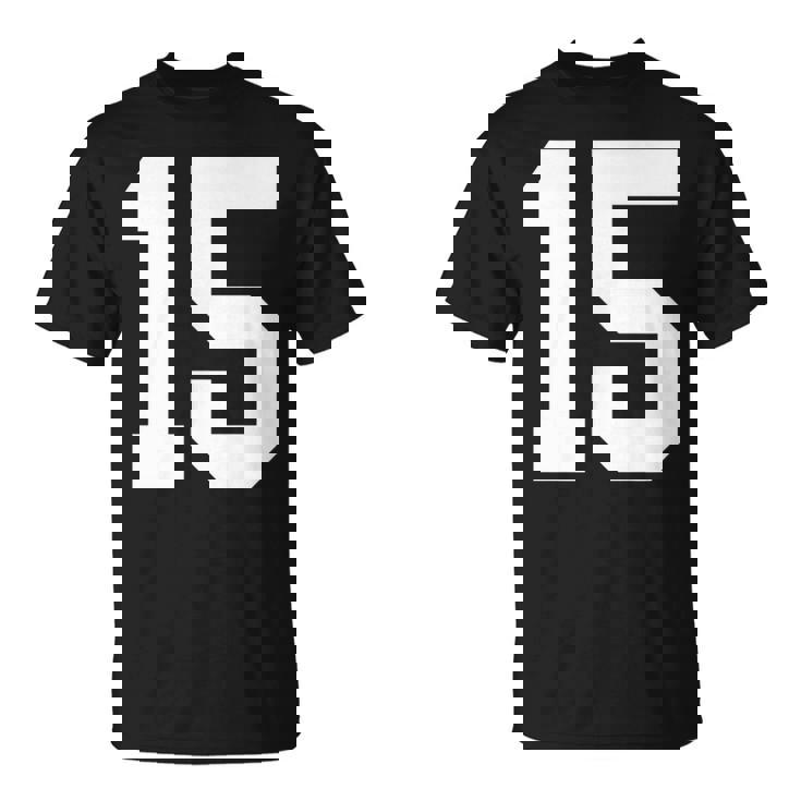 15番のカレッジスポーツスタイル。ホワイト。 Tシャツ