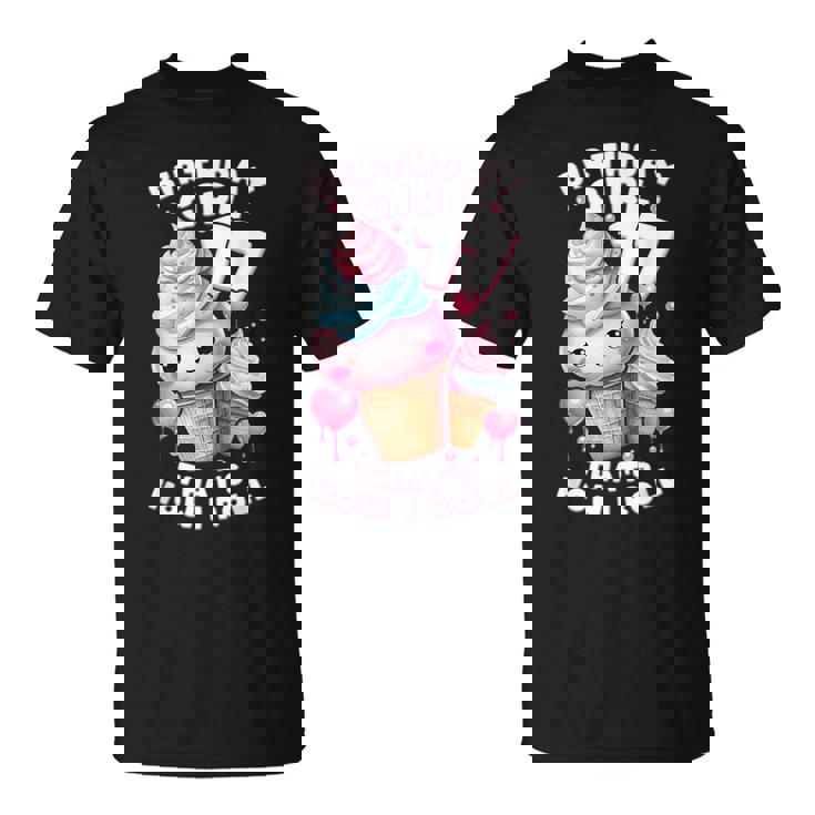 17歳の誕生日ガール 17年目 アイスクリーム 背番号17 Tシャツ