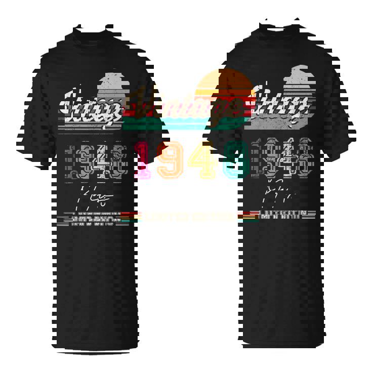 1948年5月生まれ ヴィンテージ ハッピーバースデー 76歳 Tシャツ