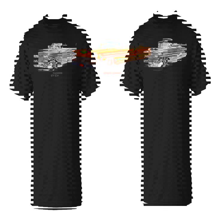 1958 インパラ ファイナルスコア ローライダー Kustom リードそり ホットロッド Tシャツ