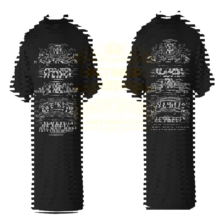 1964年10月 60歳 誕生日プレゼント 男性用 60歳 誕生日 Tシャツ