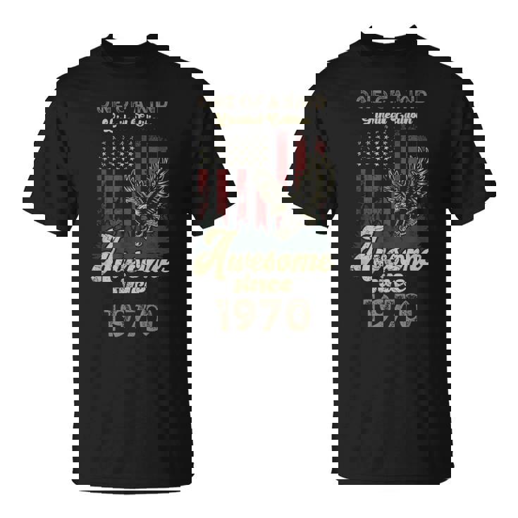 1970年、アメリカ国旗、イーグル、55歳の誕生日、愛国的 Tシャツ