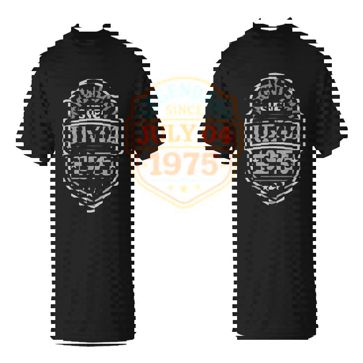 1975年7月4日以来、伝説的。素晴らしい誕生日パーティーレトロ。 Tシャツ