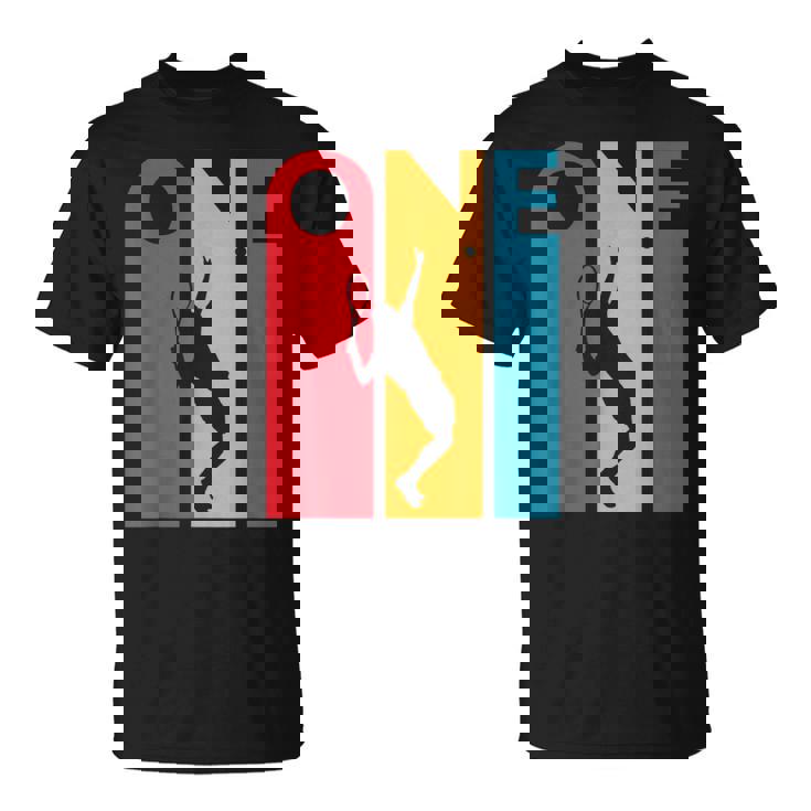 1歳の誕生日ギフト ヴィンテージ テニス 誕生日 1歳 Tシャツ