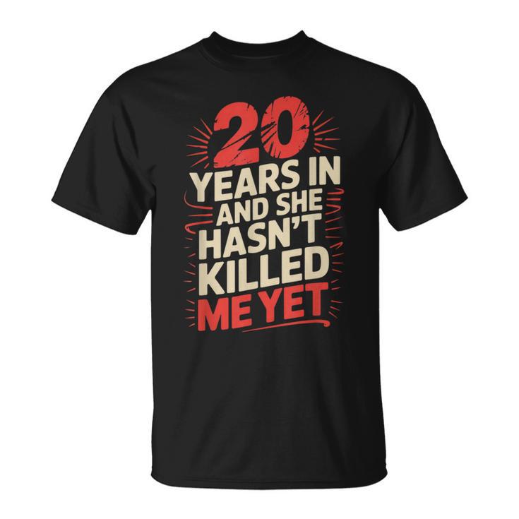 20 Ans Mariés Pour Hommes Drôle 10E Anniversaire De Mariage T-Shirt