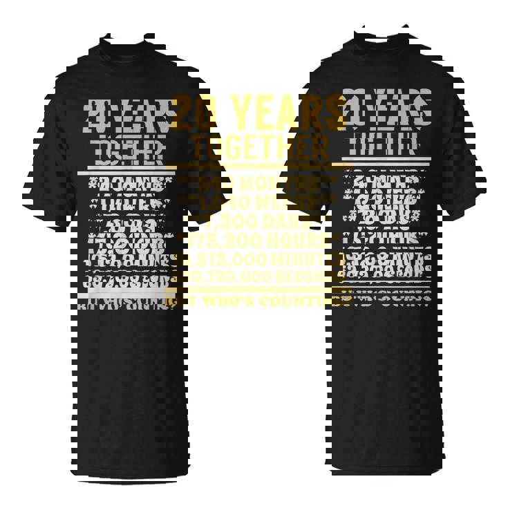 20周年記念tシャツ 20周年 結婚祝い カップル Tシャツ