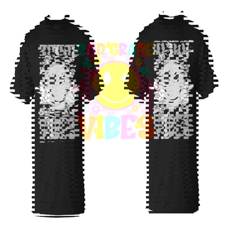 2年生 バイブス スマイルフェイス 新学期 2年生 Tシャツ