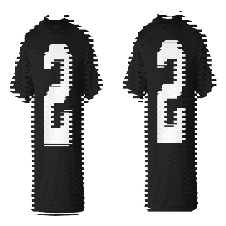 2番の大学スポーツスタイル。ホワイト。 Tシャツ