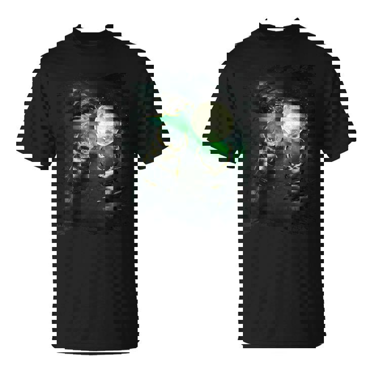 3 サイ クワガタ カブトムシ 月 三匹狼 ハウリング Tシャツ