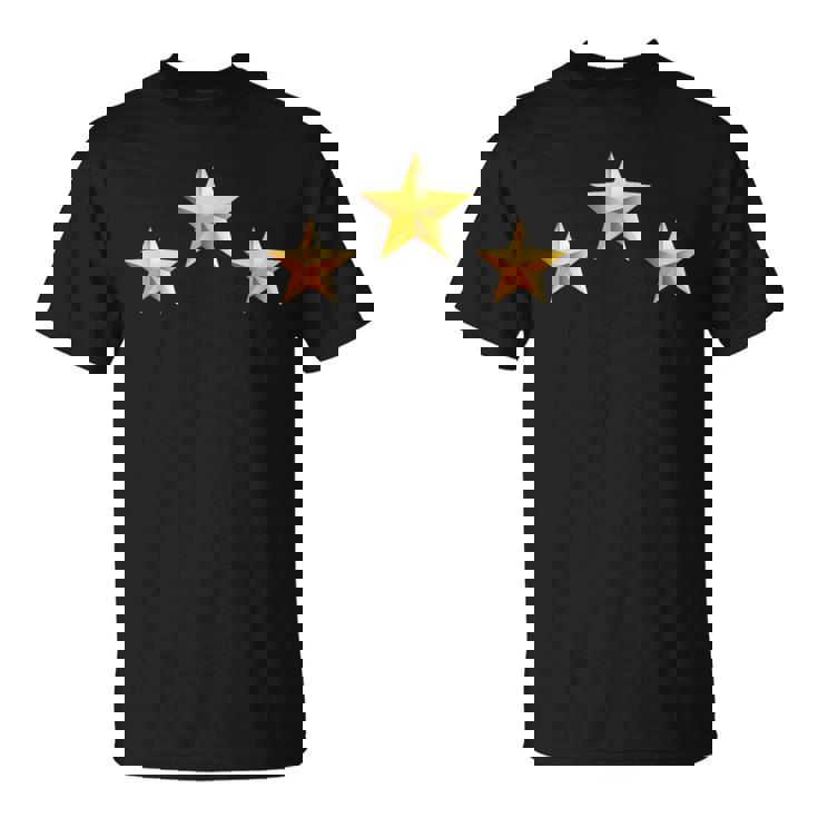 3つの黄金の星 Tシャツ