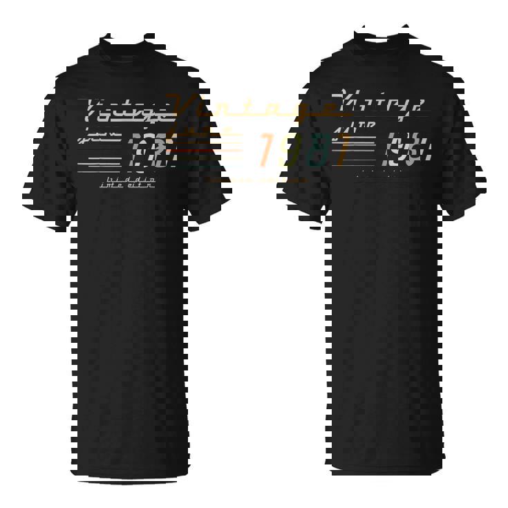 44歳の誕生日プレゼント 男性用 1981年6月 44歳 誕生日 Tシャツ