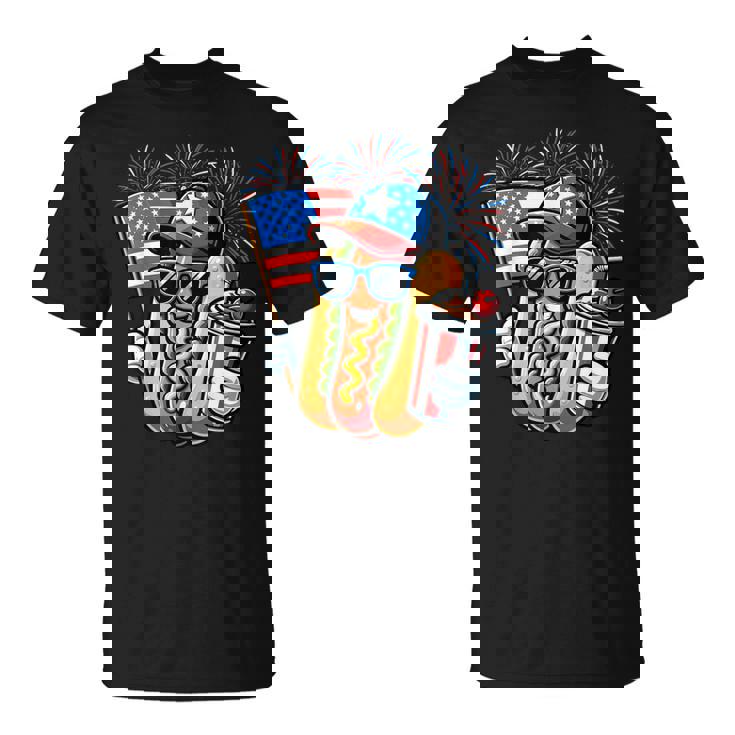 4Th Of July Hotdog Independence Day Patriotic Fourth Of July T-Shirt