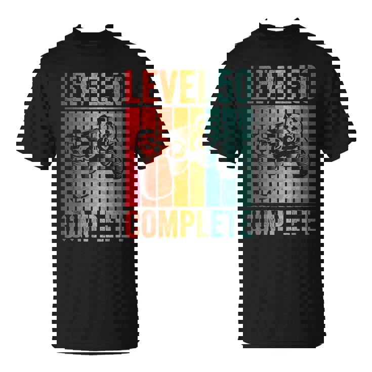 50歳 誕生日 男の子 男 レベル コンプリート 50歳 Tシャツ