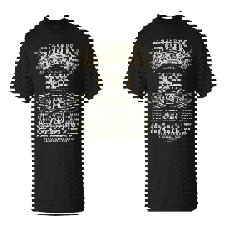 50歳の男性への誕生日プレゼント 1975年5月 50歳 誕生日 Tシャツ