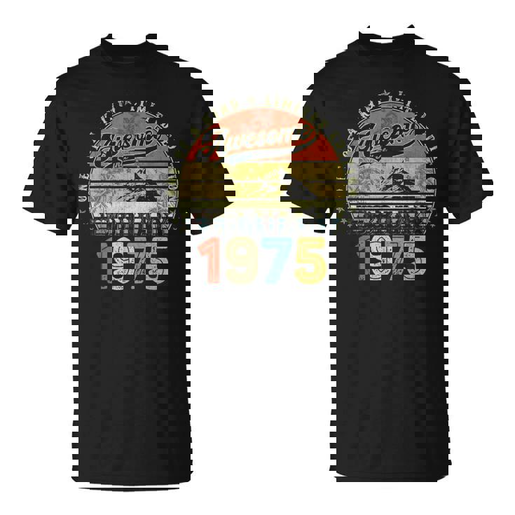 50歳の誕生日プレゼント 男性用 1975年2月 50歳の誕生日 Tシャツ