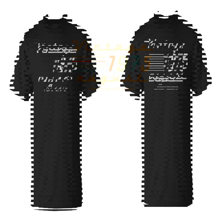 50歳の誕生日プレゼント 男性用 1975年8月 50歳 誕生日 Tシャツ