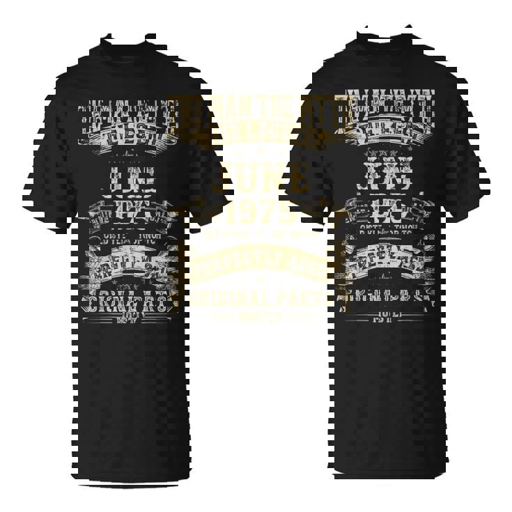 50歳の誕生日プレゼント 男性神話 1975年6月 Tシャツ