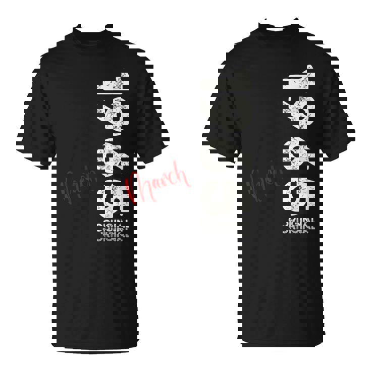 60 歳の誕生日 男性 オリジナル 3月 ヴィンテージ 1965 年 ギフト Tシャツ