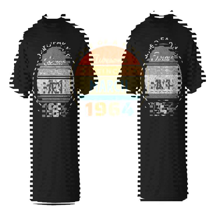 60歳の誕生日ギフト 男性 女性 60歳 3月 1964 Tシャツ