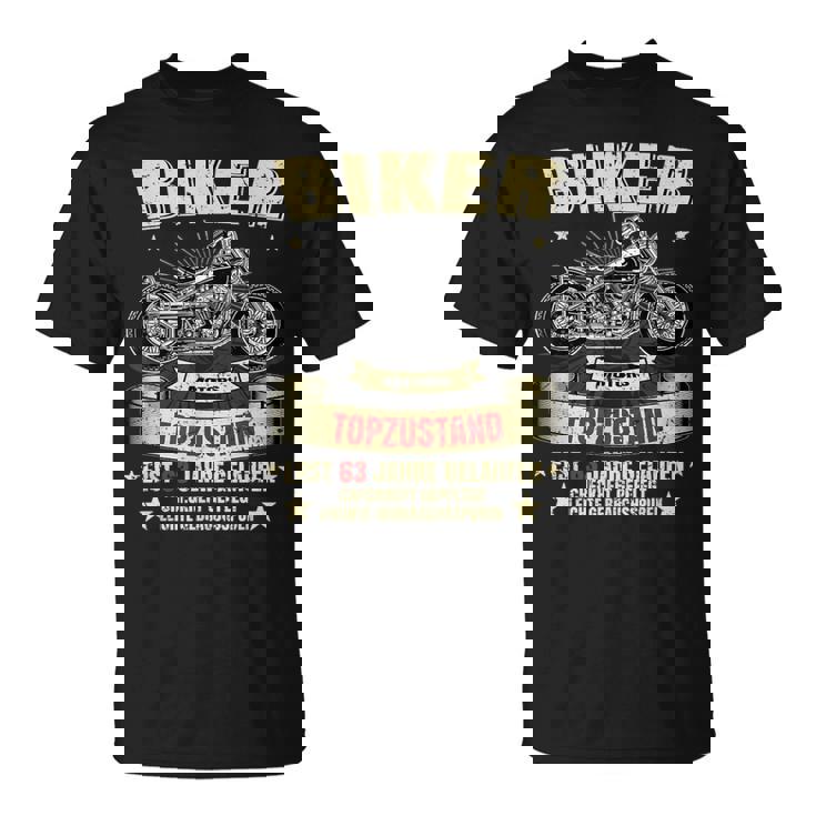 メンズ 63歳の誕生日 男性 バイカー オートバイ レジェンド ギフトアイデア Tシャツ