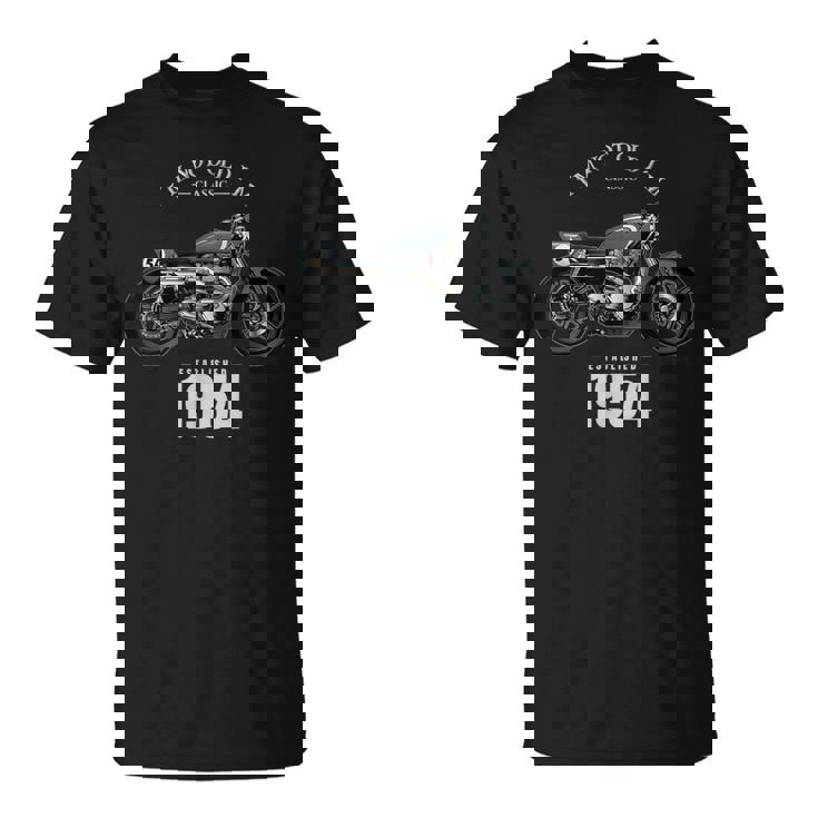 70 歳の誕生日男性オートバイ バイクに乗る人 1954 Tシャツ