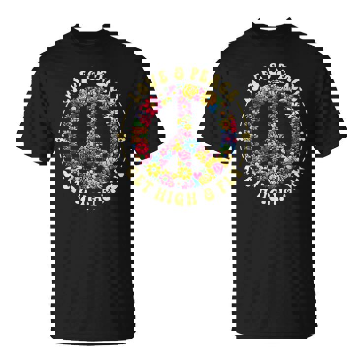 70年代フラワーパワー・ラブピース・ヒッピー衣装 Tシャツ