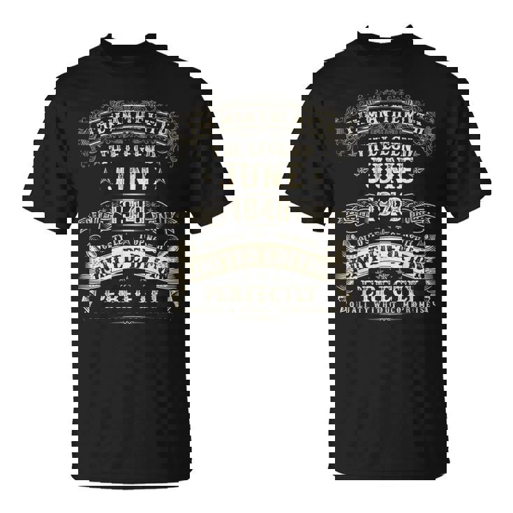 77歳 誕生日プレゼント 男性用 1948年6月 77歳の誕生日 Tシャツ