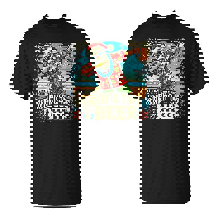 7月のクリスマス サンタハワイアンワンダフルビール Tシャツ
