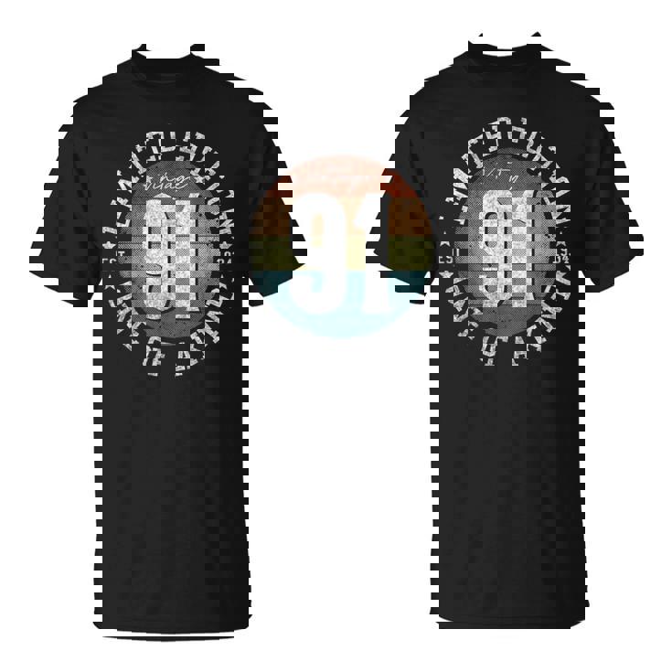 91歳のギフト ヴィンテージ 1934年限定版 91歳の誕生日 Tシャツ