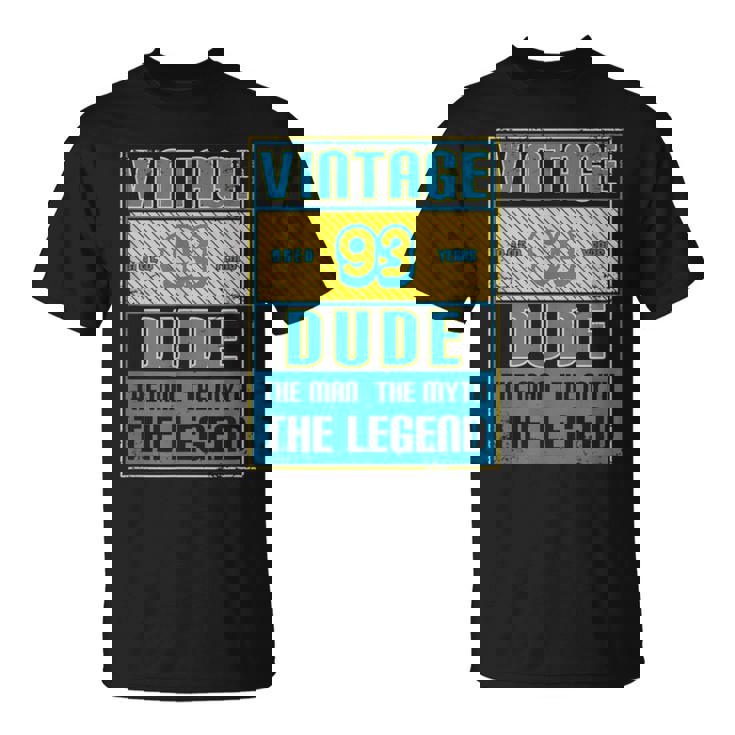 93歳の誕生日ギフト 男性用 93歳 ヴィンテージ お父さん 1927 Tシャツ