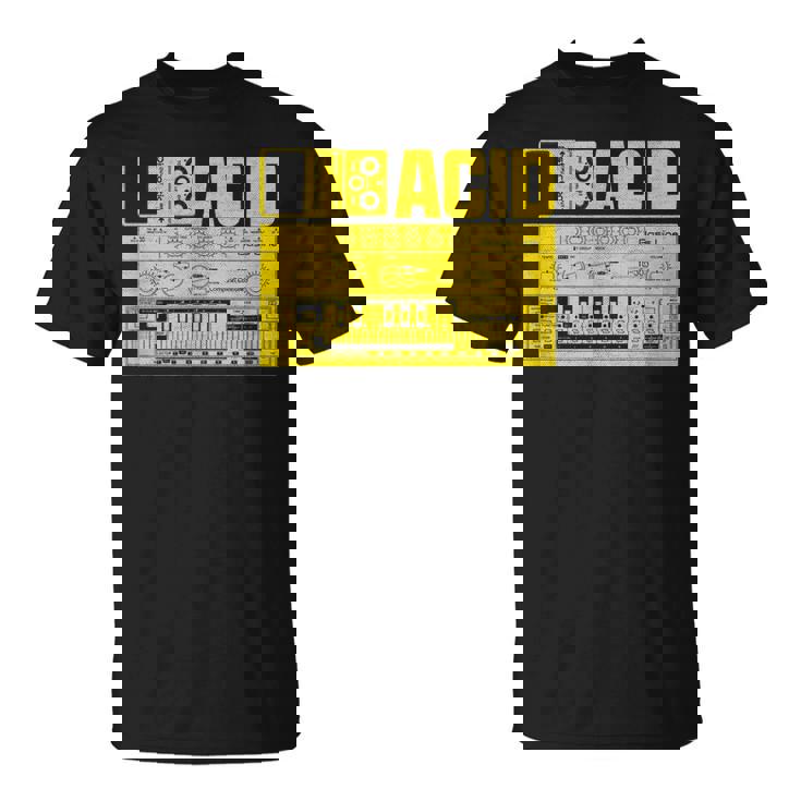 Acid Tb303 ベースペダル アナログシンセサイザー Dj Nerd Tシャツ