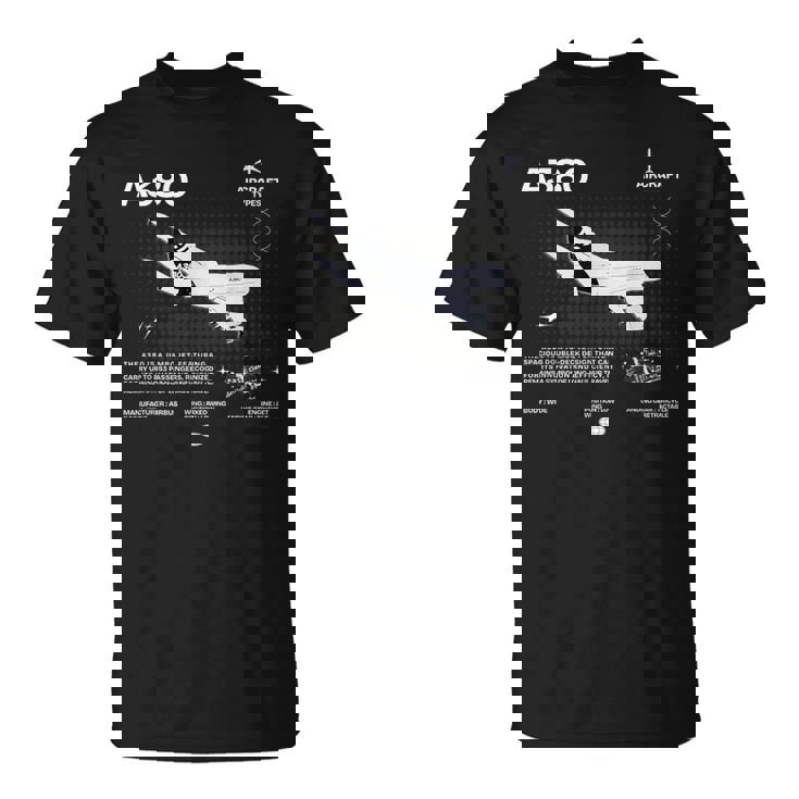 Airbus-A318 エアクラフト ホワイト Tシャツ