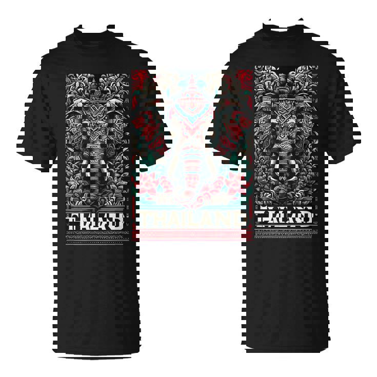 Amezing タイチャン 美しい象 タイ柄 Tシャツ