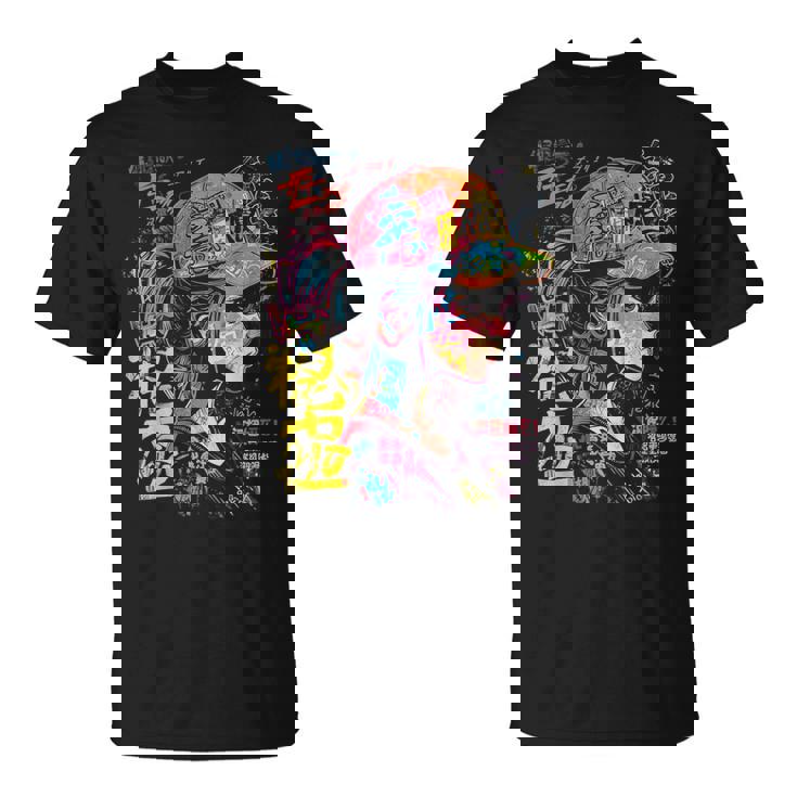 Anime Manga Motivo Colorido Arte Anime Camiseta unisex