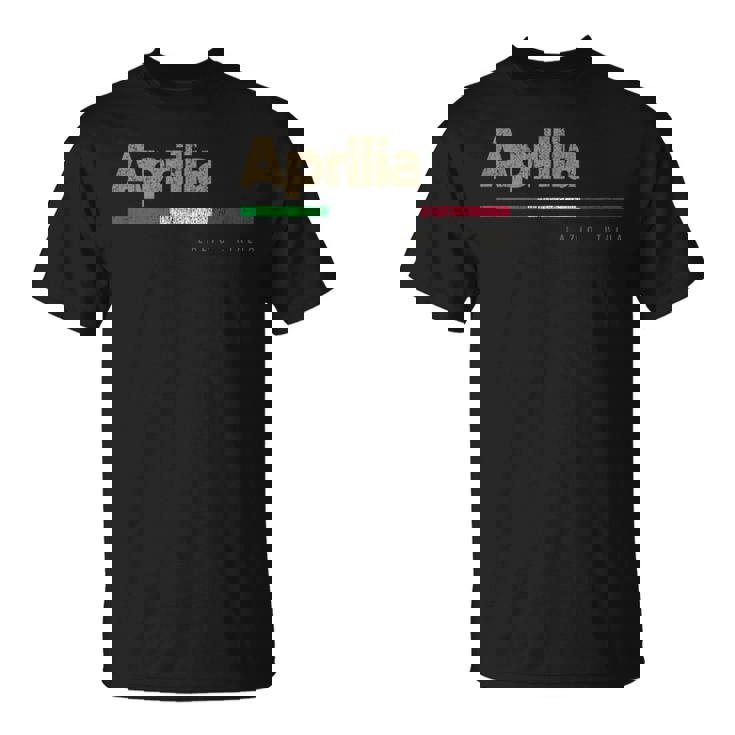 Aprilia イタリア都市レトロフラッグ イタリア Tシャツ