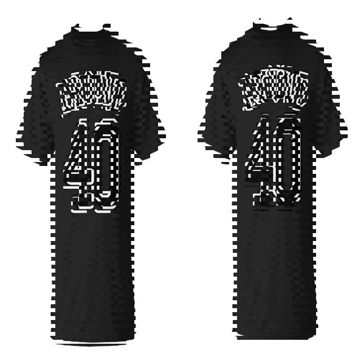 Around 40 アラフォー（四十歳 40才）【ユニフォーム風】（お誕生日）祝 40代 サプライズ 面白 Tシャツ