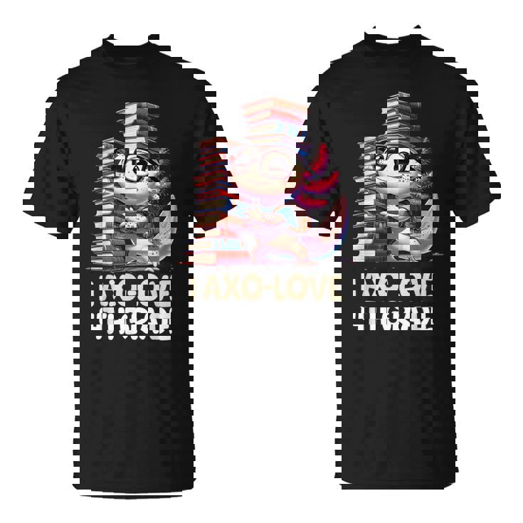 I Axo Love 4Th Grade Axolotl 新学期読書 Tシャツ