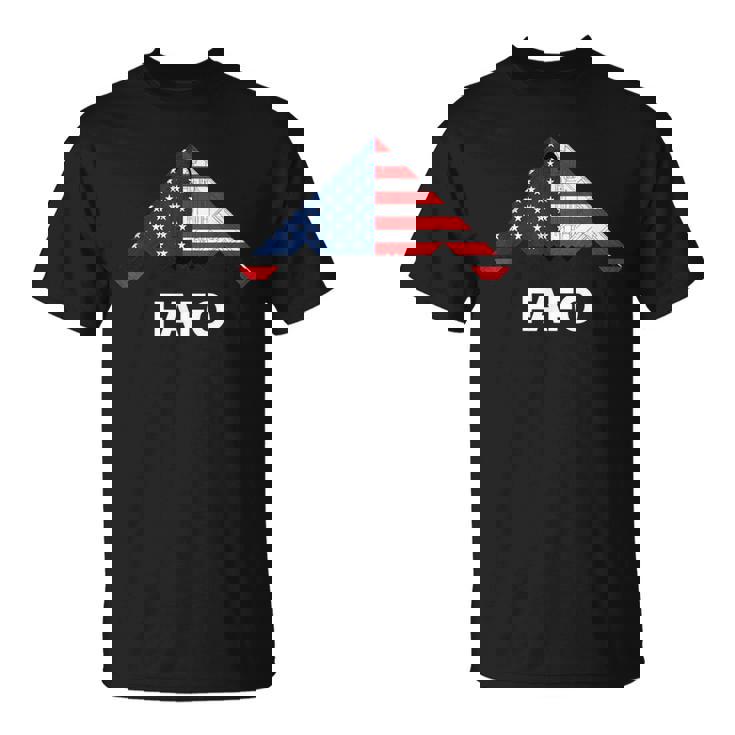 B-2 Bomber Military Stealth Airplane American Flag T-Shirt
