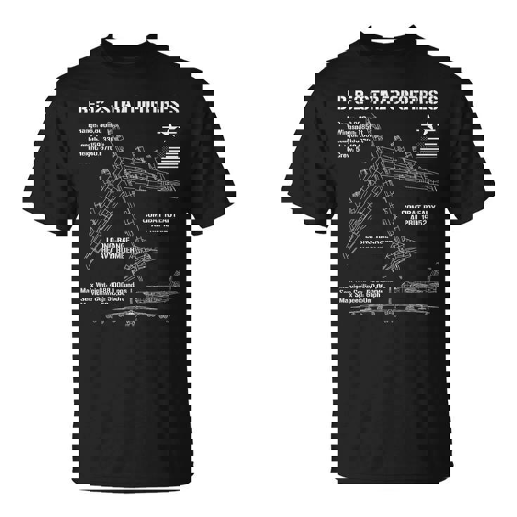 B-52 ストラトフォートレス仕様 軍用機 B52 Tシャツ