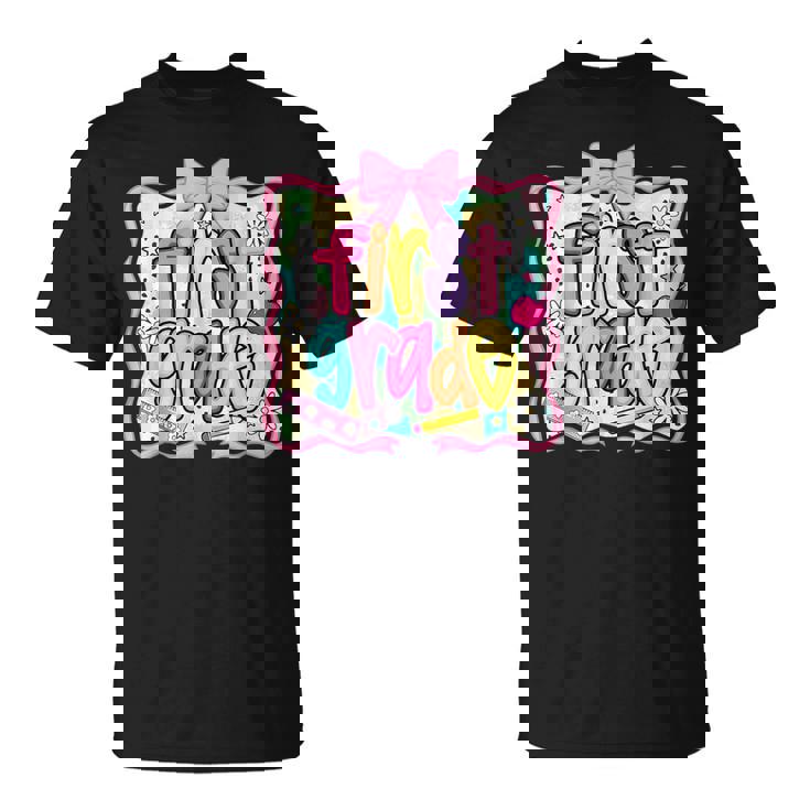 Back To School Hello First Grade Team 1St Grade Boy Girl T-Shirt