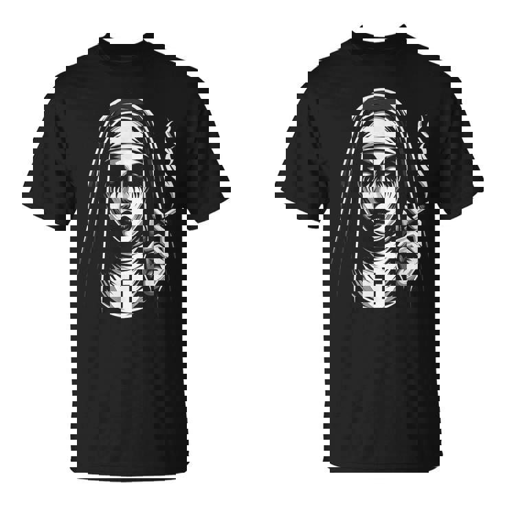 Badmoking Nun オカルトゴス 魔術&ホラー ゴシック Tシャツ