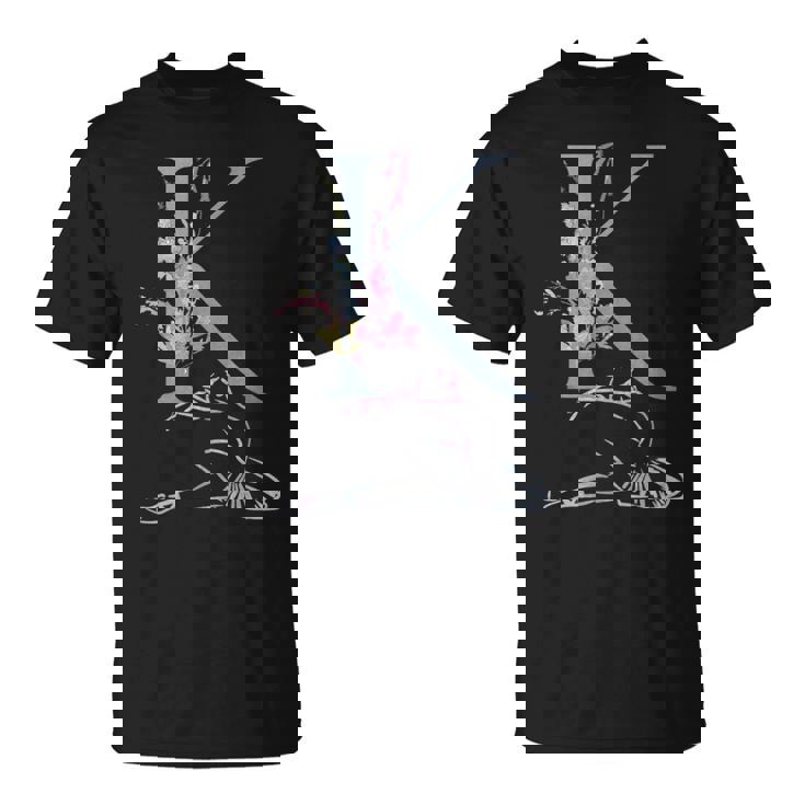 Balla バレエ ダンス イニシャル 名前 K Dance モノグラム バレエ Tシャツ